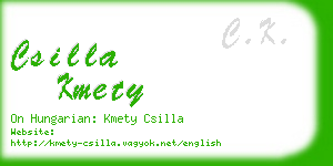 csilla kmety business card